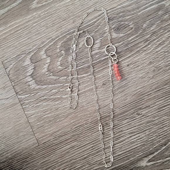 ELLE 925 Sterling Silver Paperclip Chain Necklace 32" - Picture 4 of 10